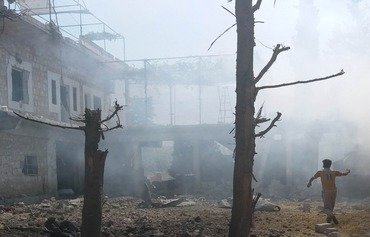 Intense airstrikes pound rural Idlib and Hama