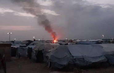 Extremists set tents on fire in Syria's al-Hol camp