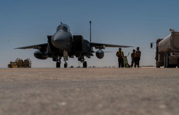 US Air Force F-15s demonstrate interoperability with cross-combatant command flight