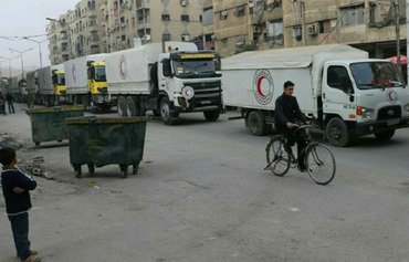 Aid reaches Douma as activists call for siege to end