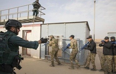 Iraq border patrol force boosts combat skills