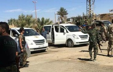 استقرار پیکارجویان سپاه پاسداران انقلاب اسلامی در شهری در مرز سوریه
