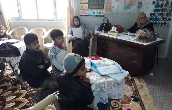 Students with special needs attend class at the Nubala school in Fallujah. [Saif Ahmed/Diyaruna]