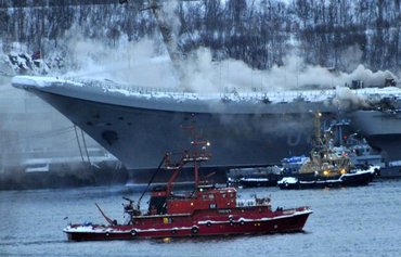Fire torches Russia's only aircraft carrier in latest military setback