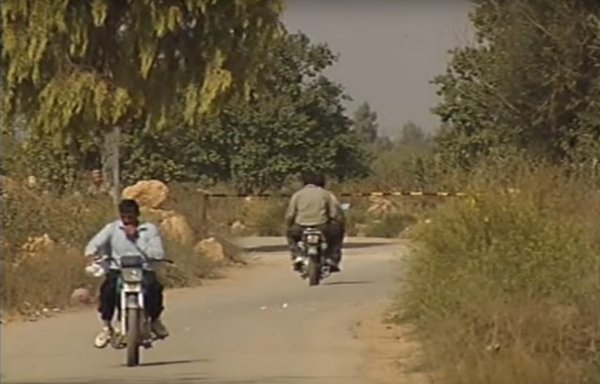 This still from a video shows one of the border crossings between Lebanon and Syria in northern Lebanon.