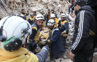 زلزله عامل ویرانی بیش از پیش بخش‌های آسیب‌دیدهٔ سوریه در اثر حملات رژیم این کشور و روسیه
